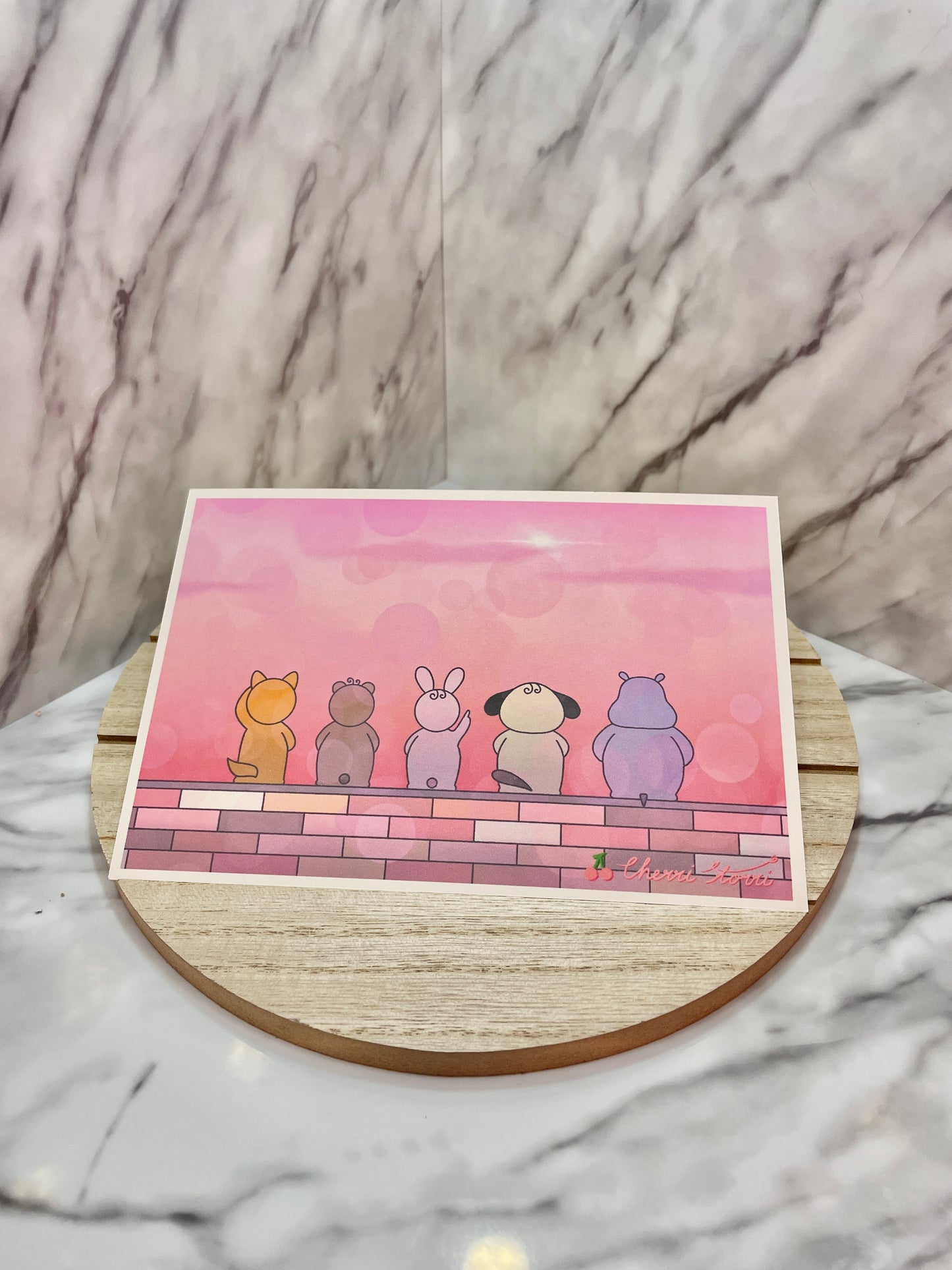 Over Looking Sunset - Postcard (1pc)